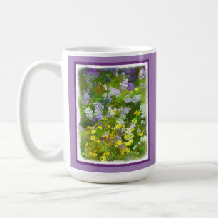 Caneca De Café Flores Selvagens Impasto - Arte Flor Original