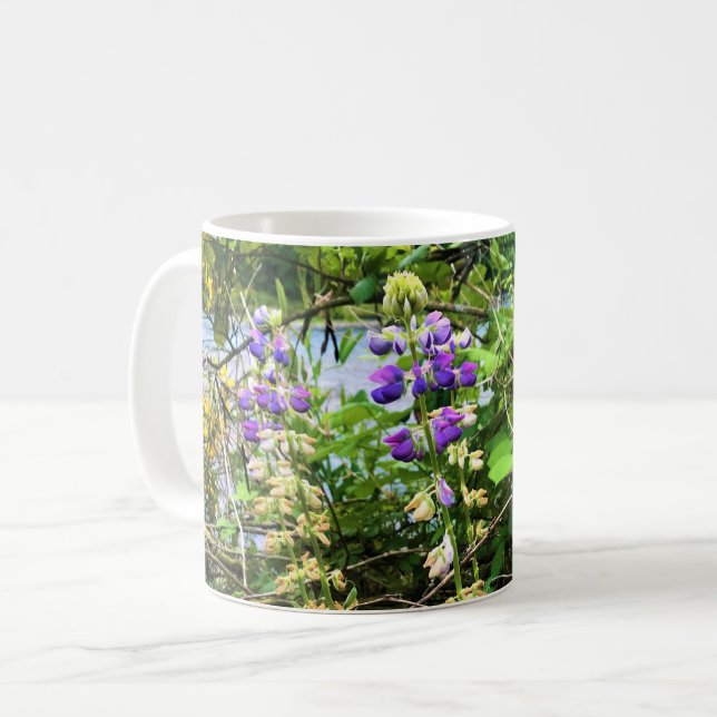 Caneca De Café Flores selvagens no Caminho, Oregon (Frente Esquerda)