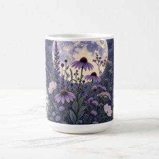 Caneca De Café Flores Silvestres ao Luar Lua Cheia