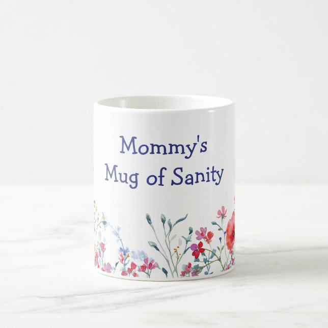 Caneca De Café Flores Silvestres da Sanidade da Mamãe no Dia das  (Centro)