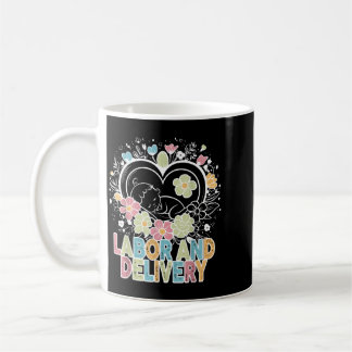 Caneca De Café Flores Silvestres de Trabalho de Parto e Parto Cor