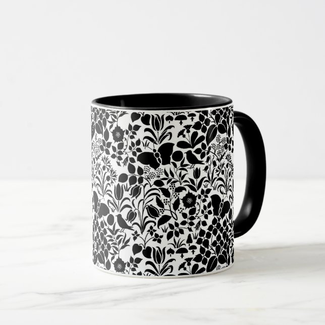 Caneca de Café Flores Silvestres de Voysey (Frente Esquerda)