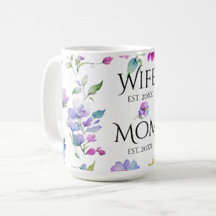 Caneca De Café Flores silvestres florais Elegantes e flores silve