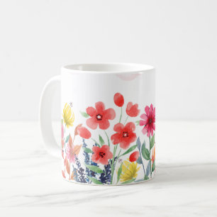 Caneca De Café Flores Silvestres Floral, Jardim Botânico, gif Col
