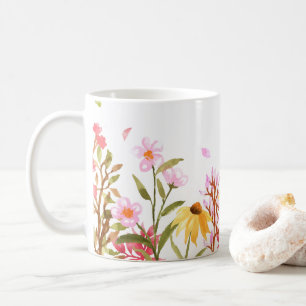 Caneca De Café Flores Silvestres Floral, Jardim Botânico, gif Col