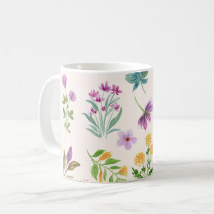Caneca De Café Flores Silvestres Floral, Jardim Botânico, gif Col