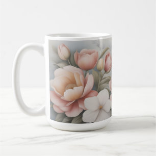 Caneca De Café Flores silvestres mistas - Flor de Pastel clássico