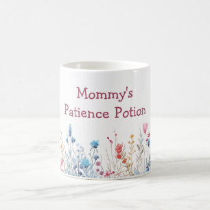 Caneca De Café Flores Silvestres Poção de Paciência da Mamãe Dia