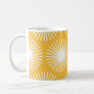 Caneca De Café Flores simples: design sem costura escandinava.