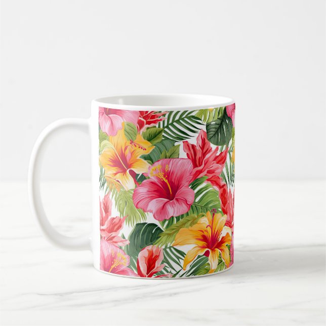 Caneca De Café Flores Tropicais Coffee Mug (Esquerda)