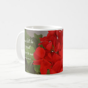 Caneca De Café Flores Vermelhas bonito - Bíblia do tesouro especi