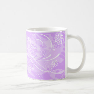 Caneca De Café flores violetas