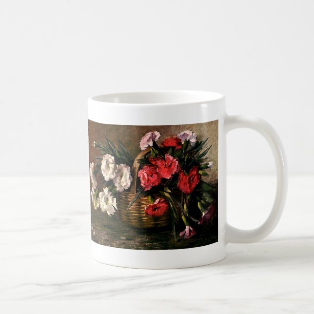 Caneca De Café Flores Vitorianas Antigas, Cravos Florais (Direita)