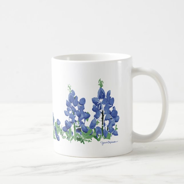 Caneca De Café Flores Wild Bluebonnet, Flores do Texas (Direita)