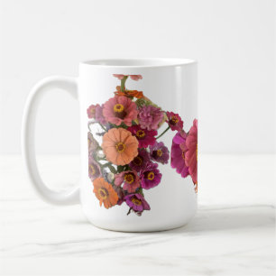 Caneca De Café Flores Zinnia Maureen Girard Buquê Sachet