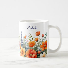 Caneca De Café Florescem Onde São Plantadas Flores de Jardim