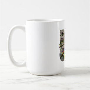 Caneca De Café Florescer Concreto Flor Silvestre Tipografia Saúde