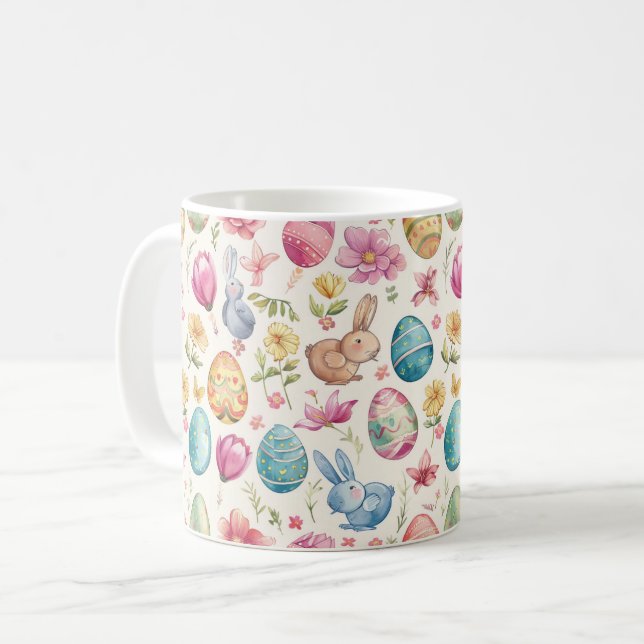 Caneca De Café Florescer da Primavera Páscoa 6 (Frente Esquerda)