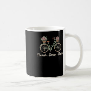 Caneca De Café Florescer Sonho Prosperar Floral Bicicleta Trump S