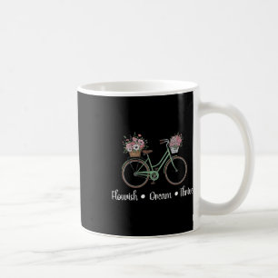 Caneca De Café Florescer Sonho Prosperar Floral Bike Sutil 8647 T