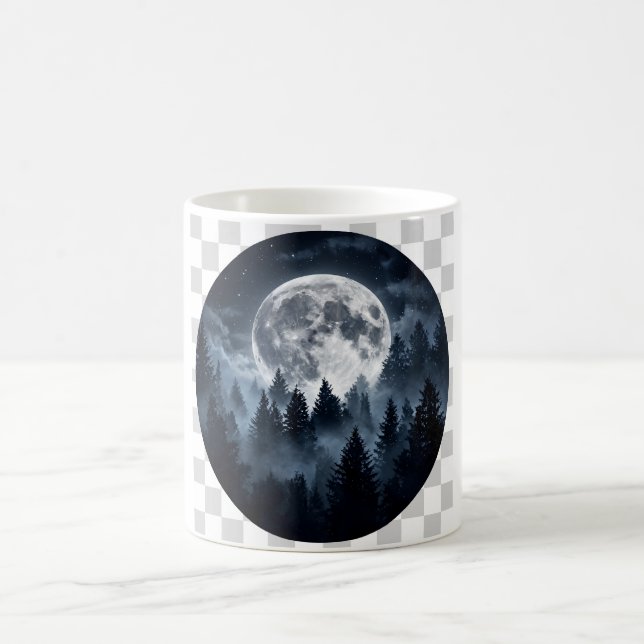 Caneca de Café Floresta ao Luar Lua Cheia (Centro)
