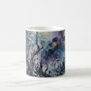 Caneca De Café Floresta Assombrada Árvores Surreais Místicos Cogu