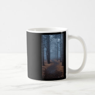 Caneca De Café Floresta Cênica Nebulosa Floresta Árvores Nebulosa