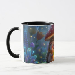 Caneca de Café Floresta Cogumeloouriço Fofo