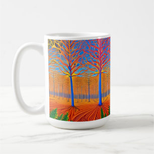 Caneca De Café Floresta de Arte Moderna e Atormentada