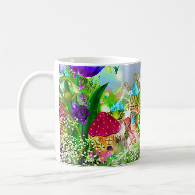 Caneca De Café Floresta de Fadas Encantada Mágica (Esquerda)