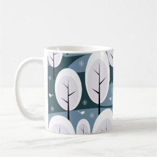 Caneca De Café Floresta de inverno de Natal: Animais sem rumo