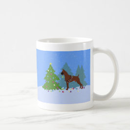 Caneca De Café Floresta de Natal Boxer