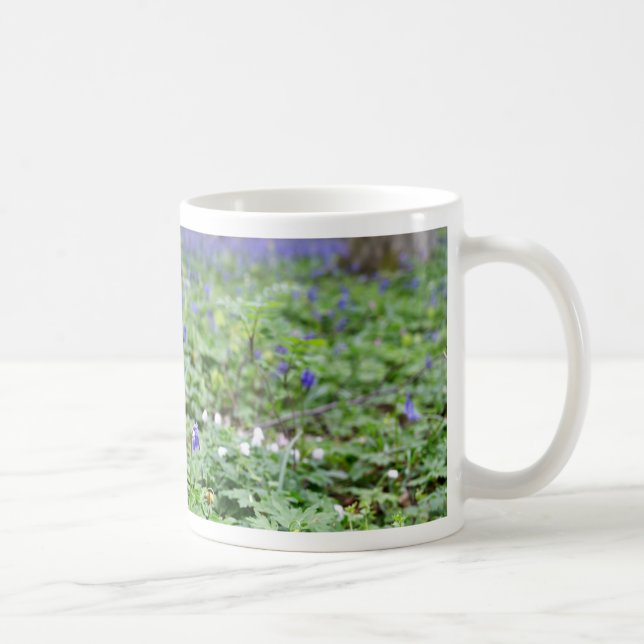 Caneca De Café floresta de sino azul (Direita)