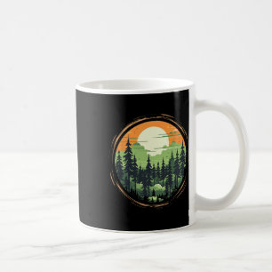 Caneca De Café Floresta E Natureza Pinheiro Lua Para Mulheres Hom