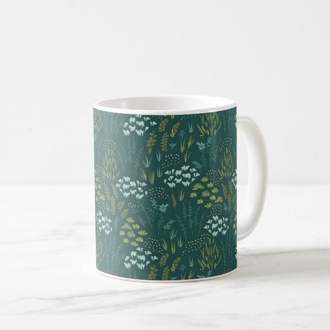 Caneca De Café Floresta Floral (Frente Esquerda)