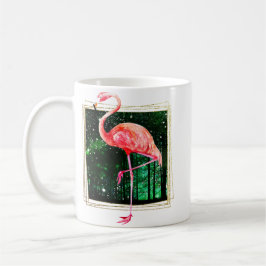Caneca De Café Floresta Mágica Flamingo