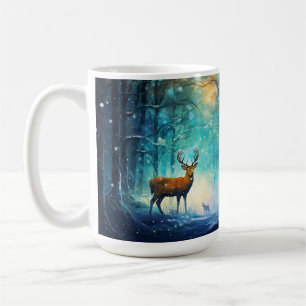 Caneca De Café Floresta Mágica Nevada Art-82109