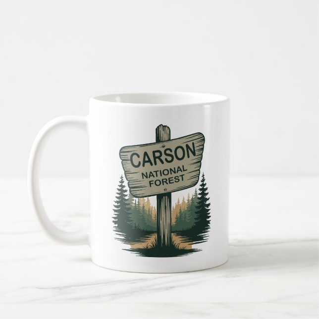 Caneca De Café Floresta Nacional Carson Novo México (Esquerda)