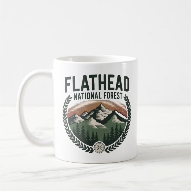 Caneca De Café Floresta Nacional de Flathead Montana Wilderness (Esquerda)