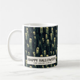 Caneca De Café Floresta Negra e Halloween Fantasmas