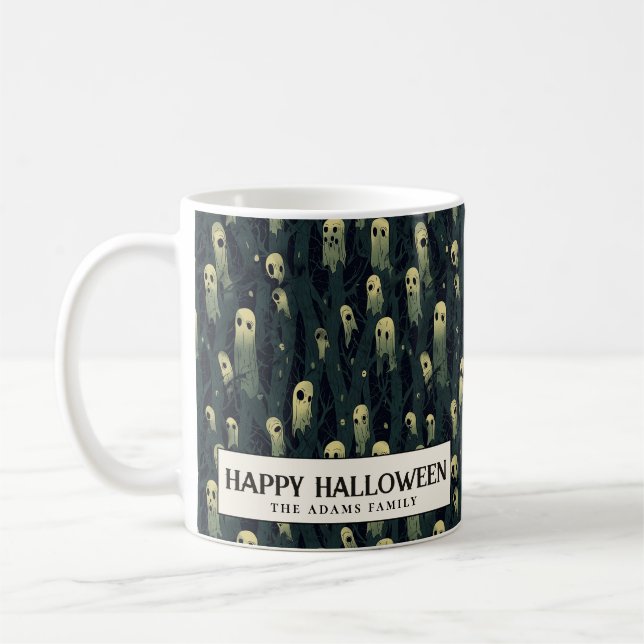 Caneca De Café Floresta Negra e Halloween Fantasmas (Esquerda)
