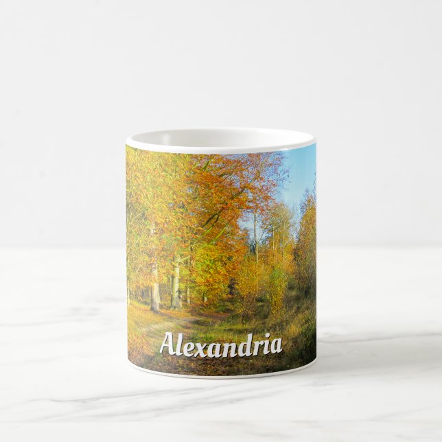 Caneca De Café Floresta Sunny Autumn - Personalizada (Centro)