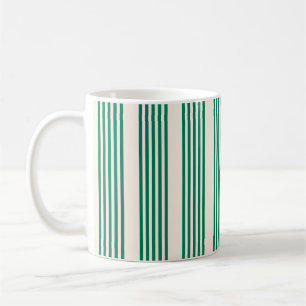 Caneca De Café Floresta verde e bege cinco faixas padrão