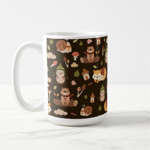 Caneca De Café Florestas Queda Animais Escuros Outonos Outonos Ra