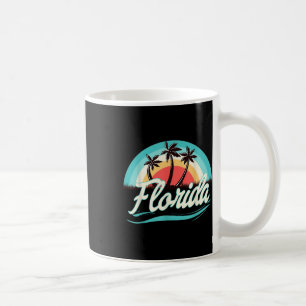 Caneca De Café Florida Beach Retro Summer Beach Palm Tree Vintage