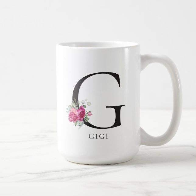 Caneca De Café Flórida Elegante Gigi Modern 15oz Coffee Mug (Direita)