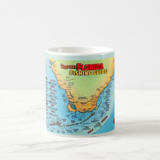 Caneca De Café Flórida Fisheries Map Mug (Centro)