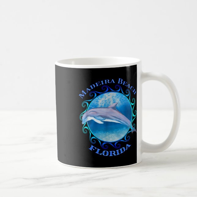 Caneca De Café Flórida Madeira Beach Dolphin Souvenir (Direita)