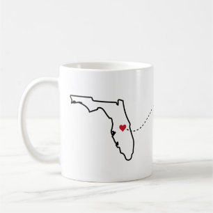 Caneca De Café Flórida para Kentucky - Café Heart2Heart