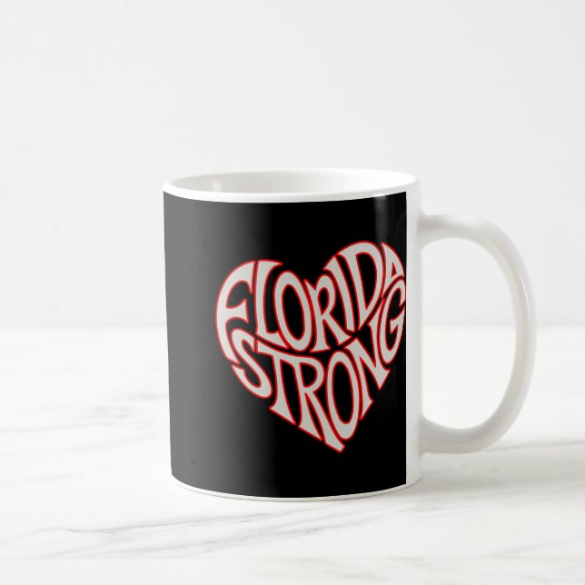 Caneca De Café Florida Strong Heart State Pride Tygraphy T Shirt  (Direita)